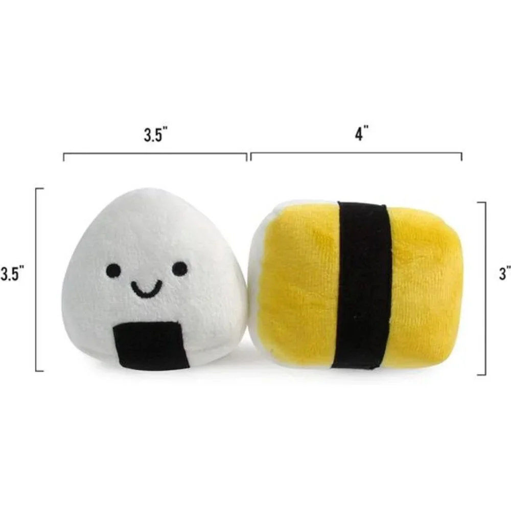Plush Sushi Pet Bed Small Dog Cat Cozy Washable Round Bed Crinkle Toys Cute